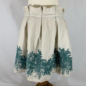 BCBGeneration Paperbag Embroidered Skirt Size 6